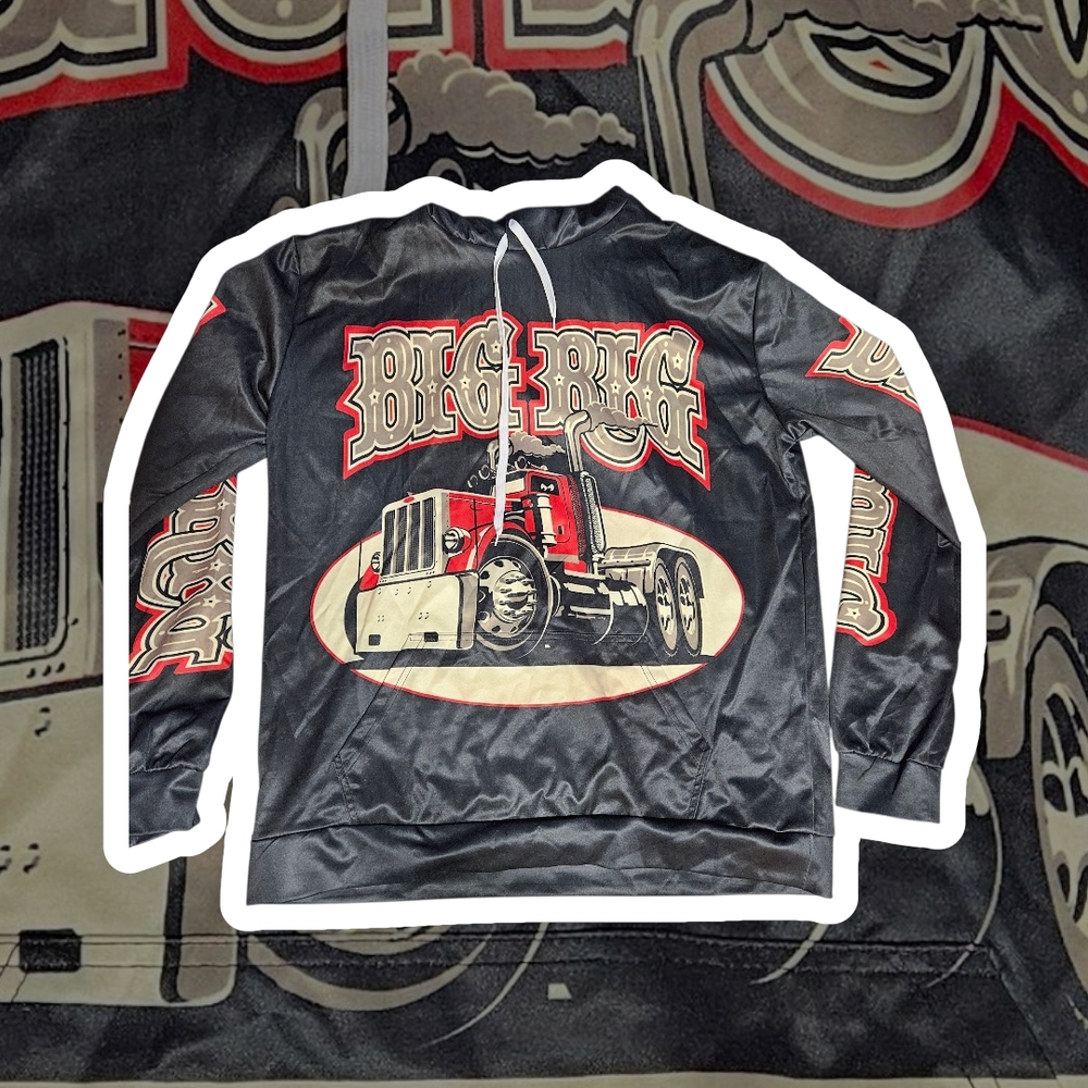 Black Big Rig Graphic Jacket